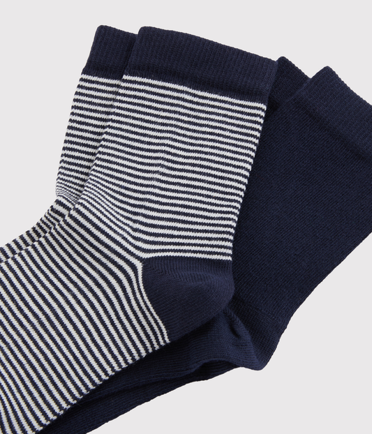 2 paires de chaussettes enfant en coton à rayures – Z