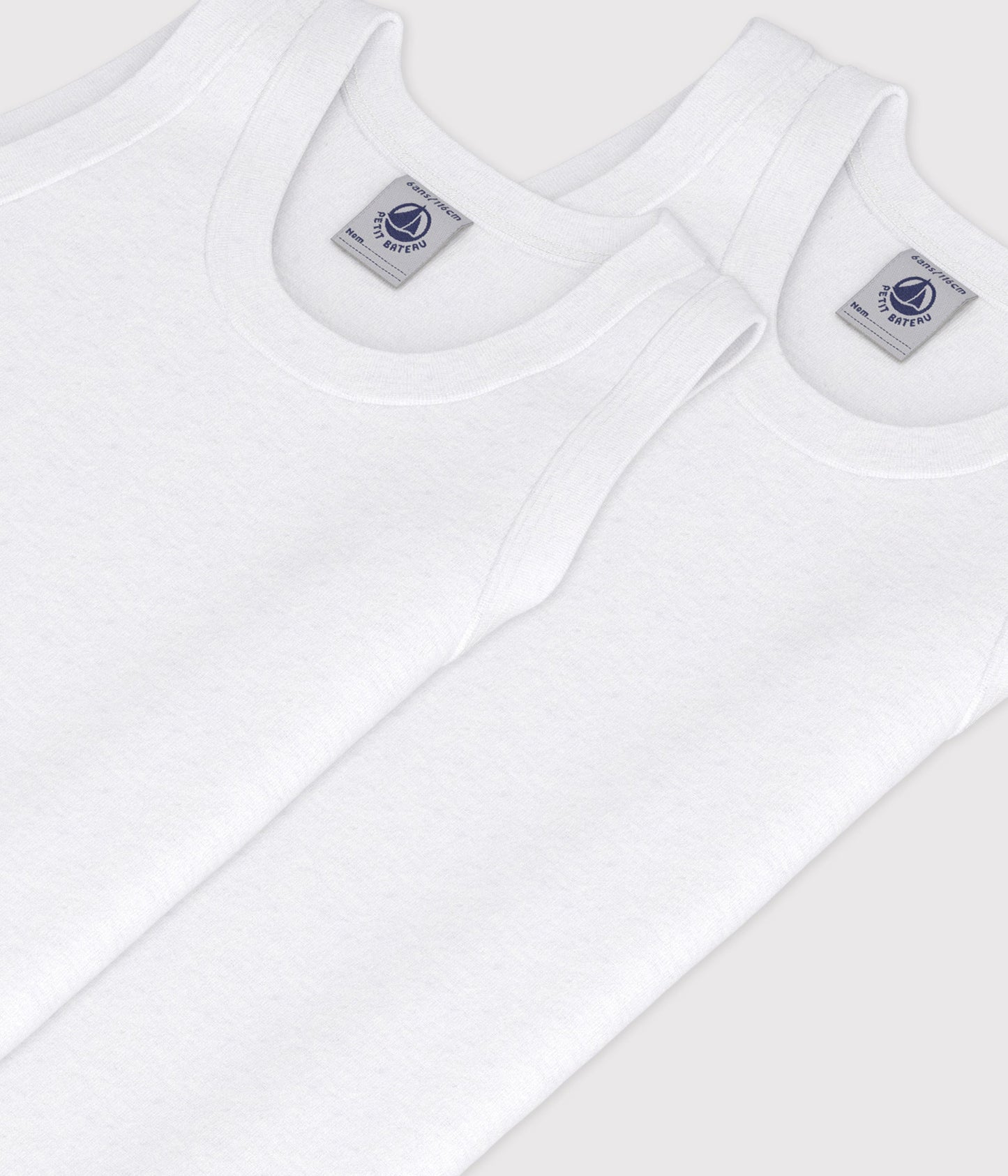 Lot de 2 débardeurs blancs petit garçon – Z