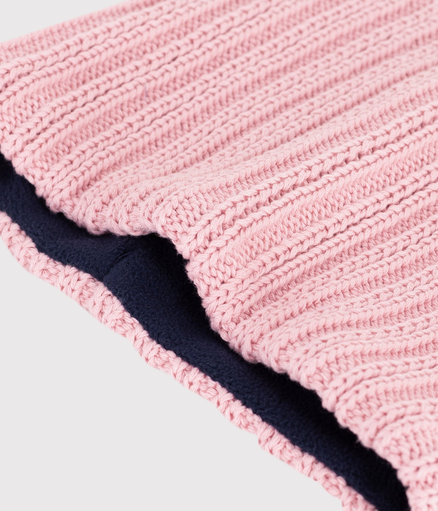 Snood enfant en tricot doublé en polaire