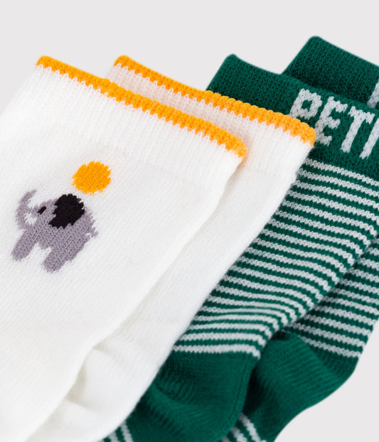2 paires de chaussettes bébé en coton
