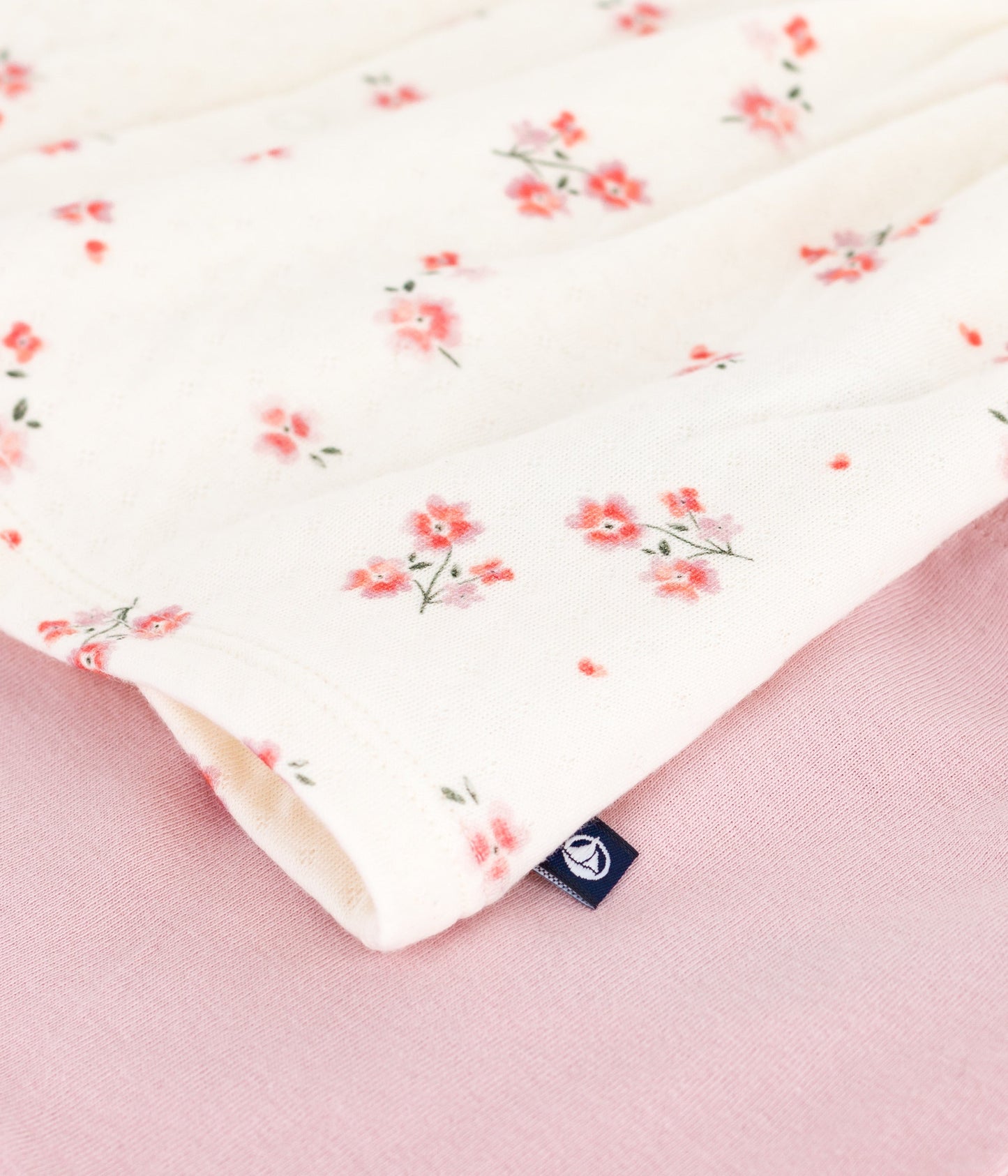 Robe bébé à col imprimé fleurs et legging en coton