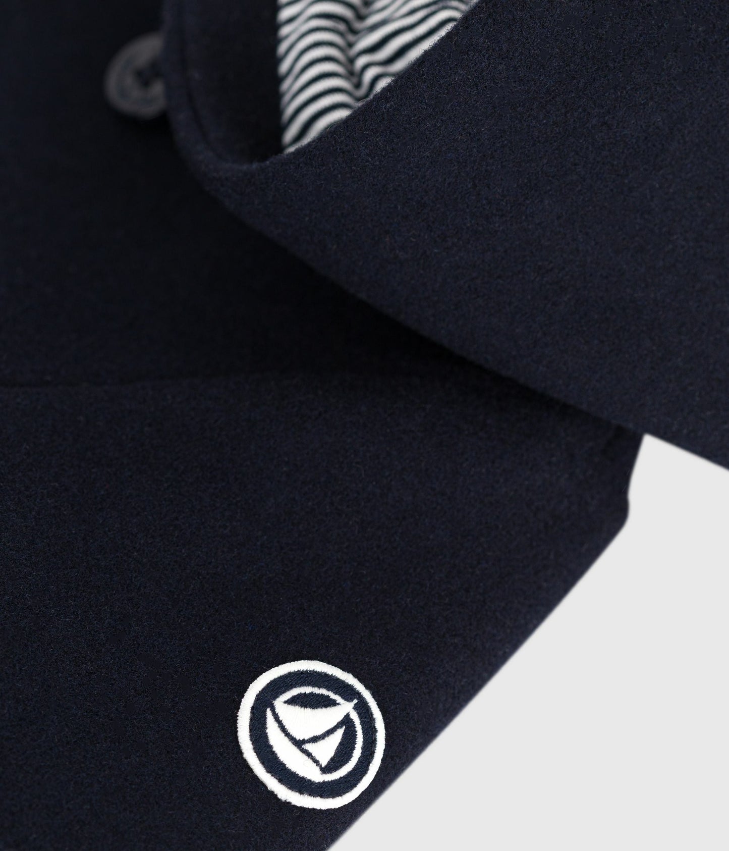 Caban bébé en drap de laine uni