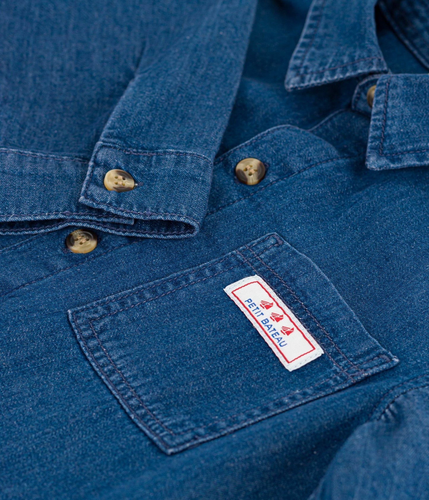 Chemise enfant en jean unie