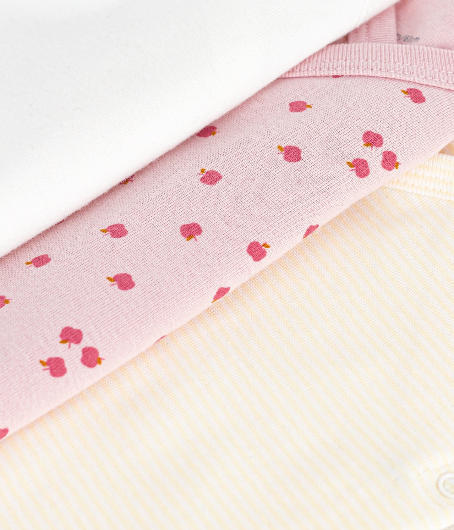 Lot de bodies croisés manches longues en coton imprimé bébé