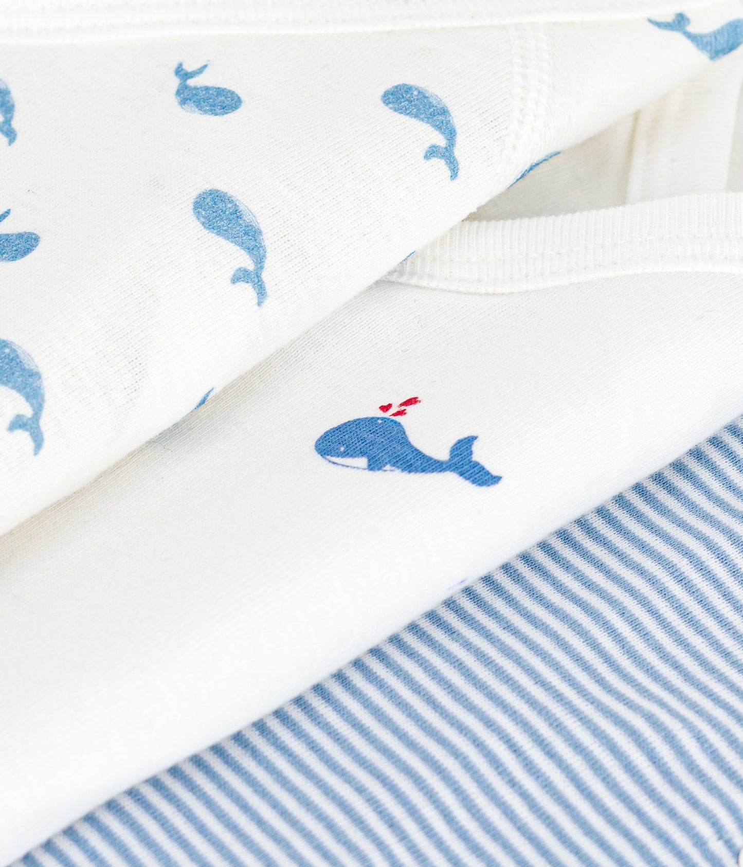 Lot de bodies croisés manches courtes en coton imprimé bébé