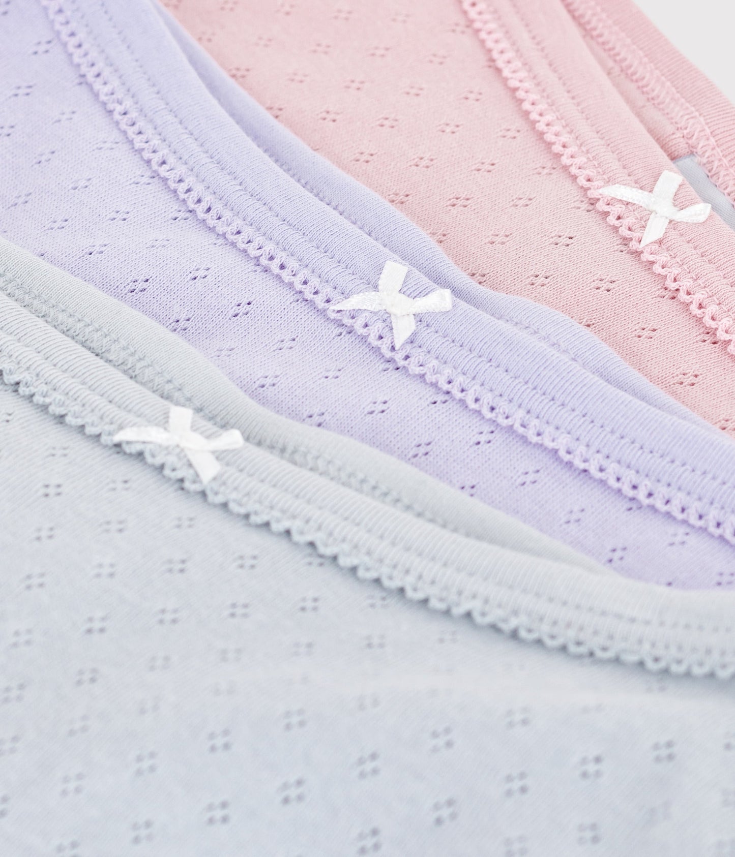 Lot de culottes enfant en coton ajouré taille haute