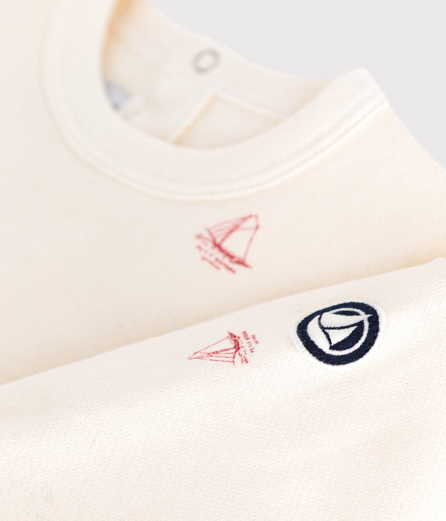 Sweatshirt bébé en coton imprimé bateau vintage