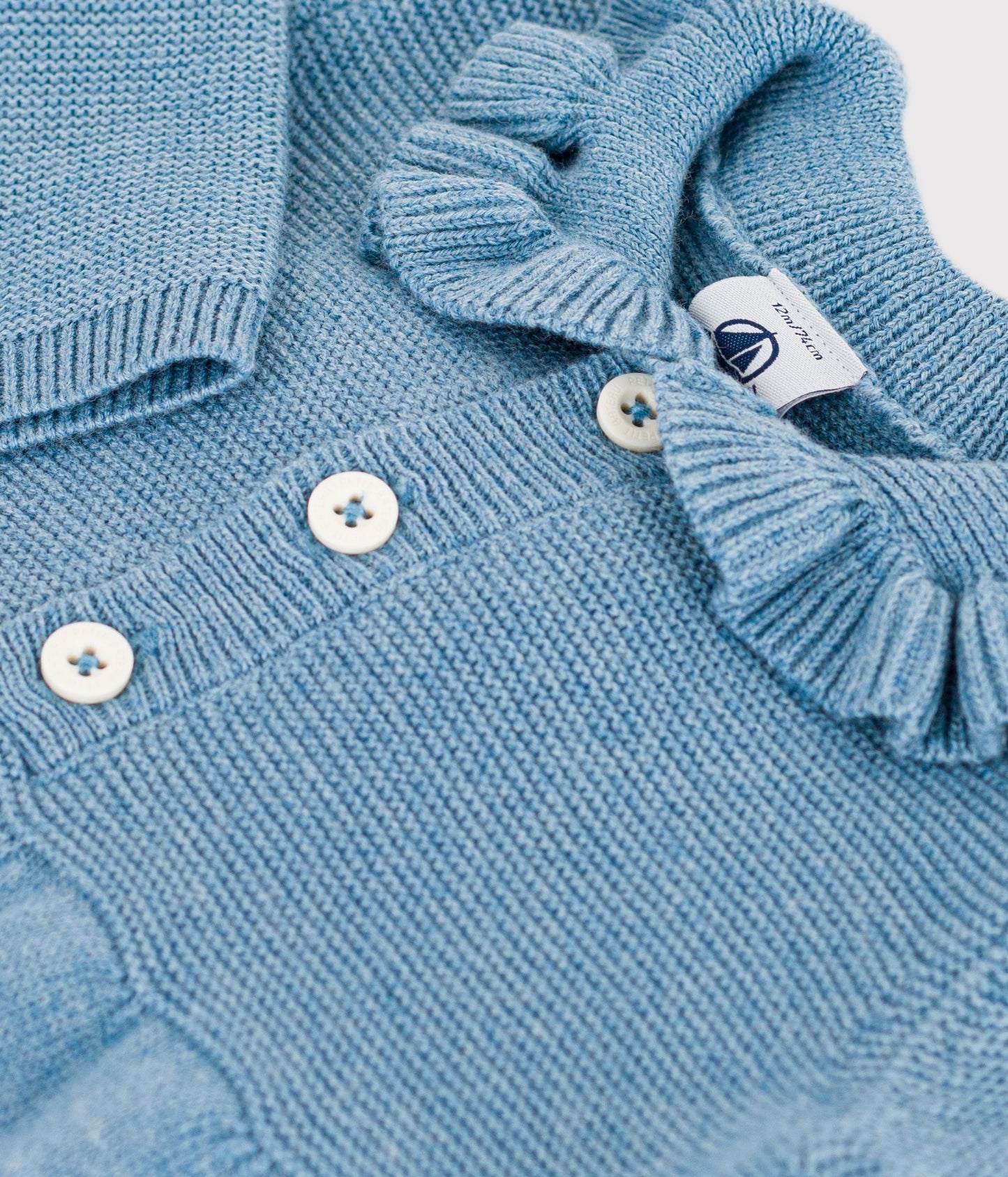 Robe bébé en laine et coton unie