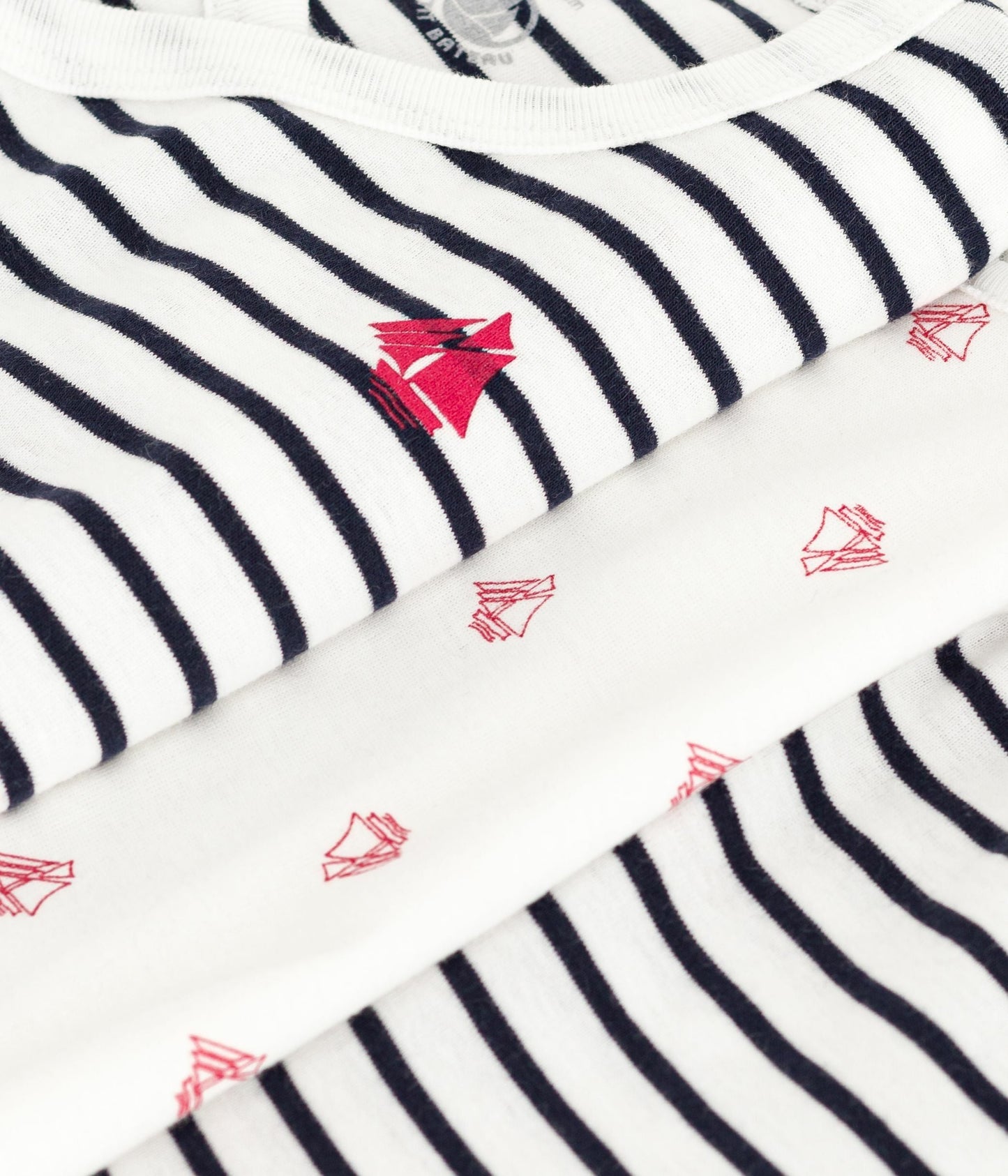 Ensemble bébé 3 pièces marinière et son body imprimé bateaux