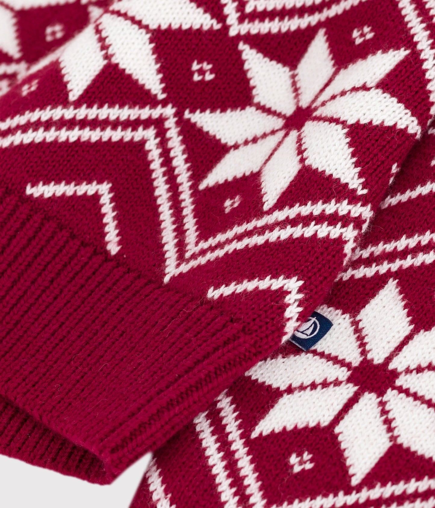 Pull enfant en laine et coton à motifs