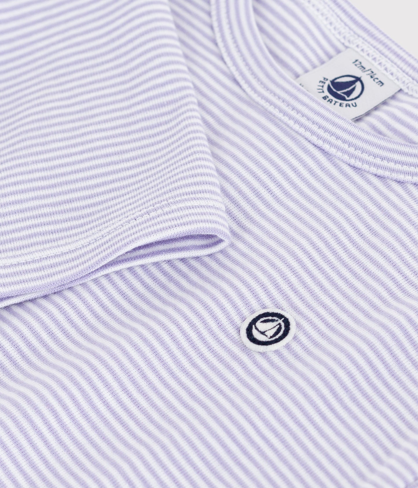 Tee-shirt bébé en coton à manches longues, rayé