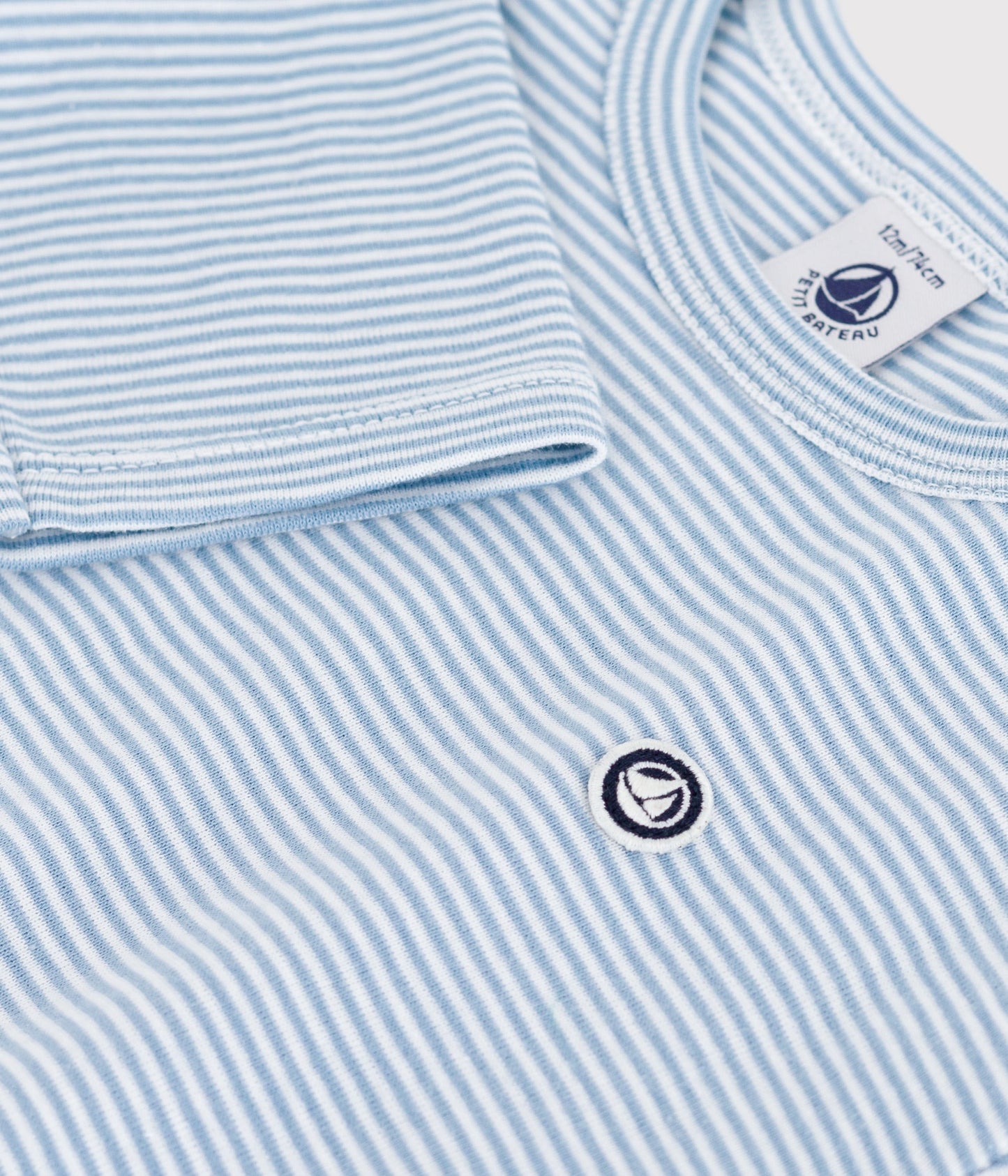 Tee-shirt bébé en coton à manches longues, rayé