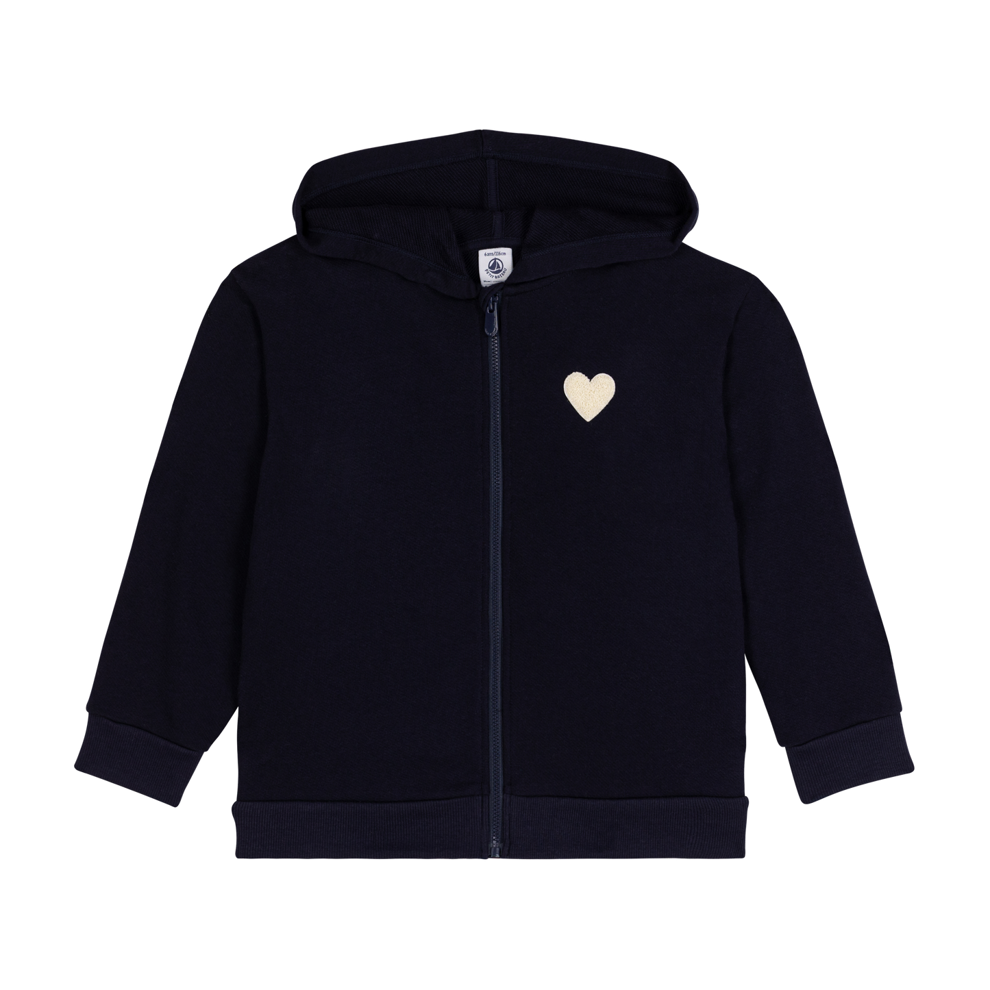 Sweatshirt zippé à capuche en molleton enfant fille