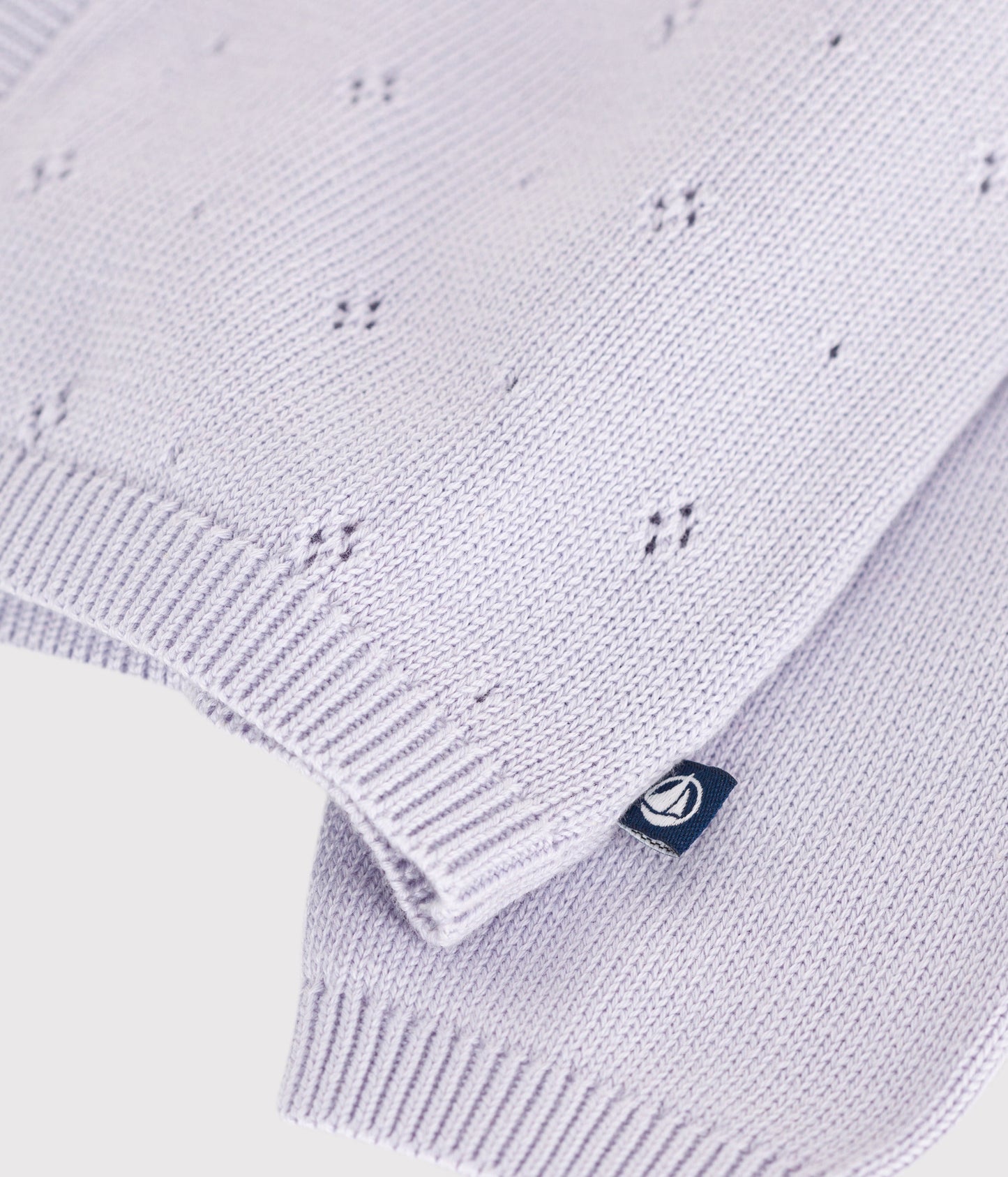 Cardigan bébé en tricot de coton uni