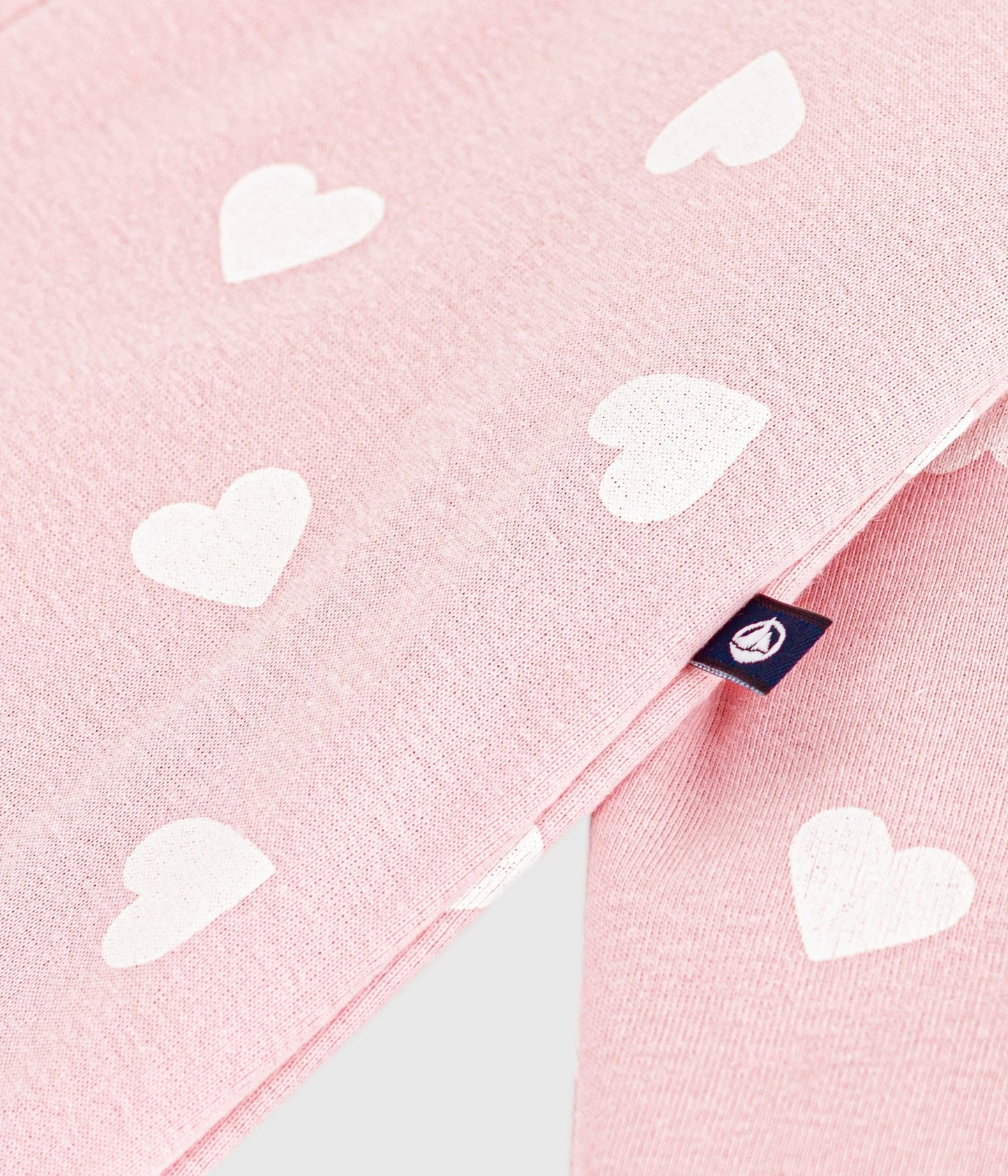 Combinaison ouatinée bébé en coton, imprimé cœurs