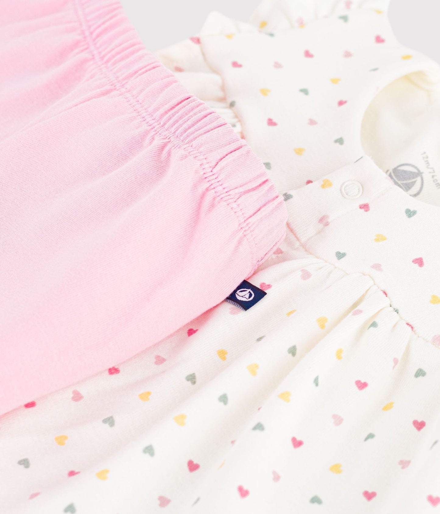Ensemble 2 pièces bébé en coton imprimé mini cœurs – Z1