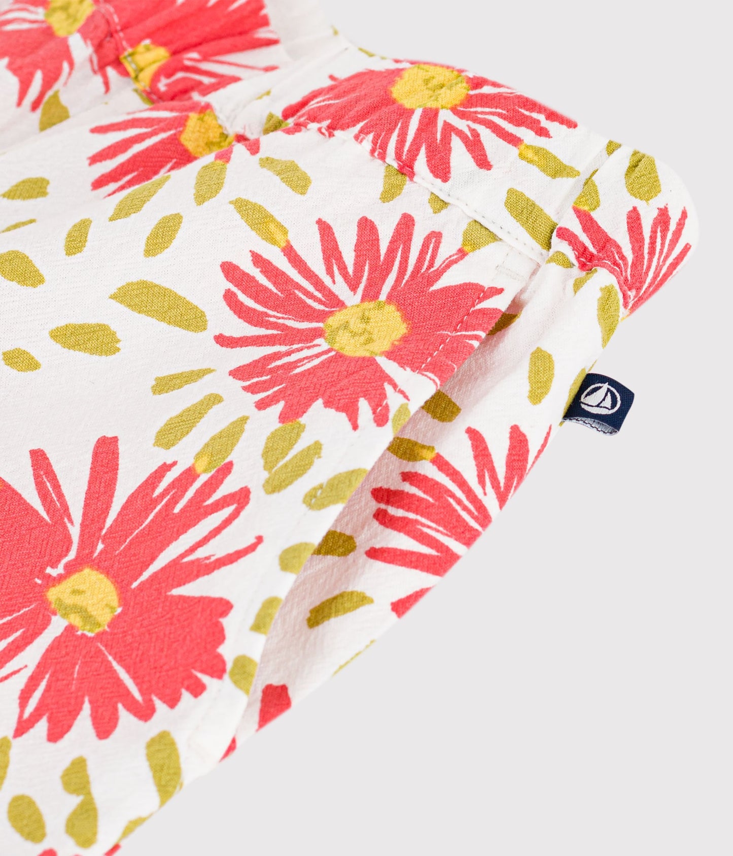 Pantalon enfant en coton à fleurs