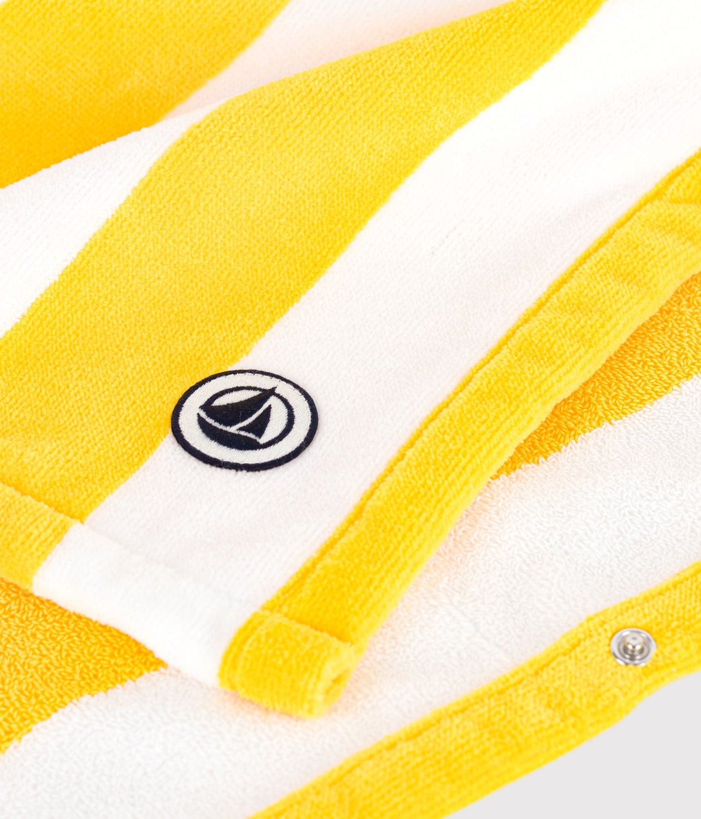 Poncho de bain enfant en coton éponge à rayures – Z1