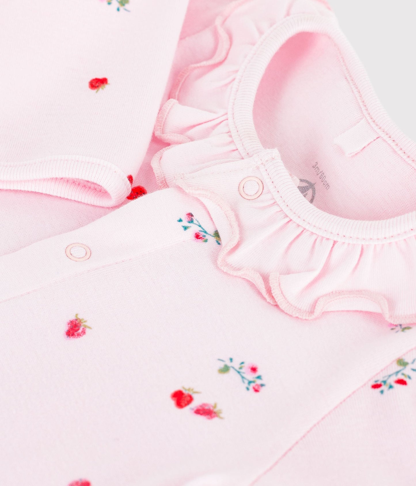 Pyjama bébé en coton à col fleuri – Z1