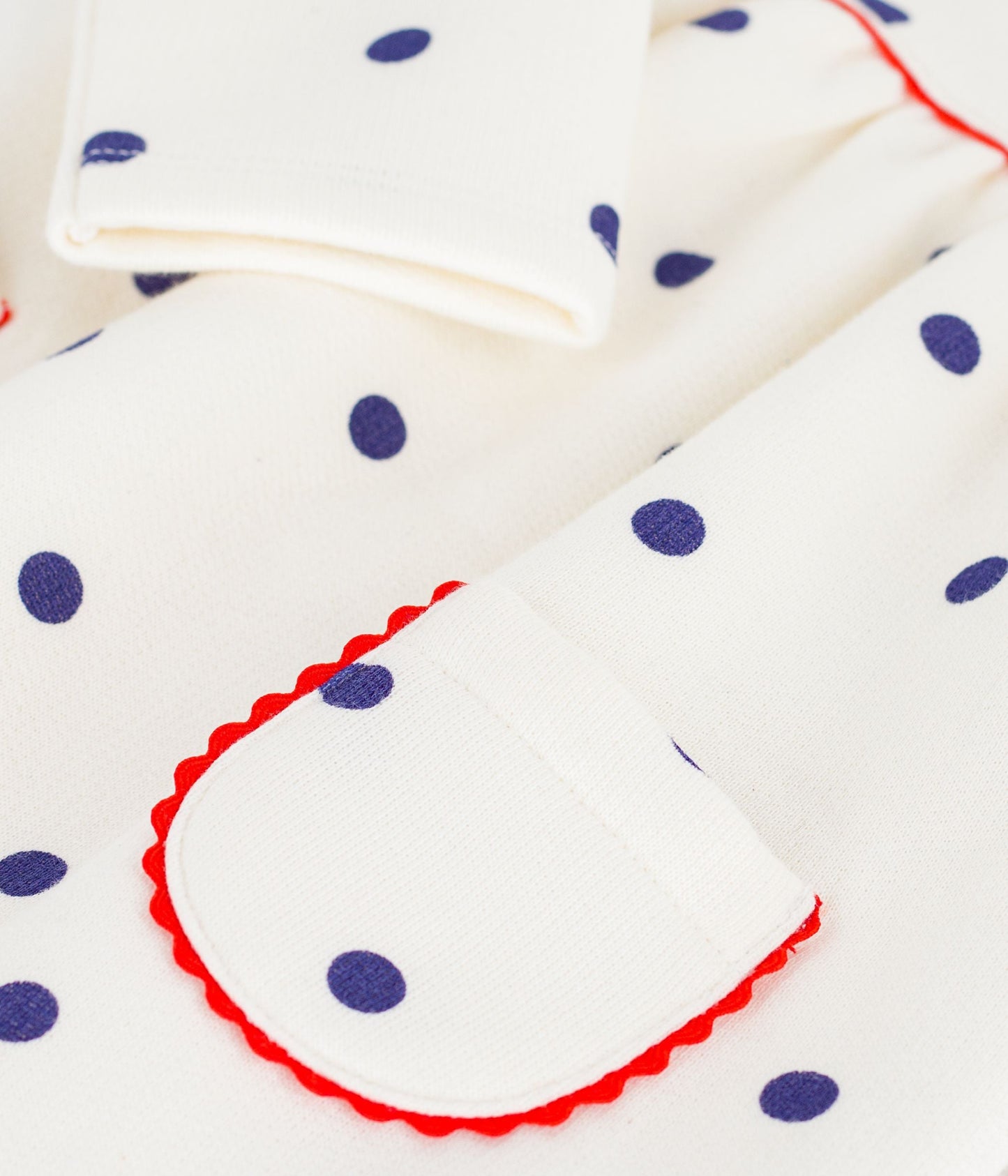 Robe bébé en coton manches longues, imprimée pois – Z1