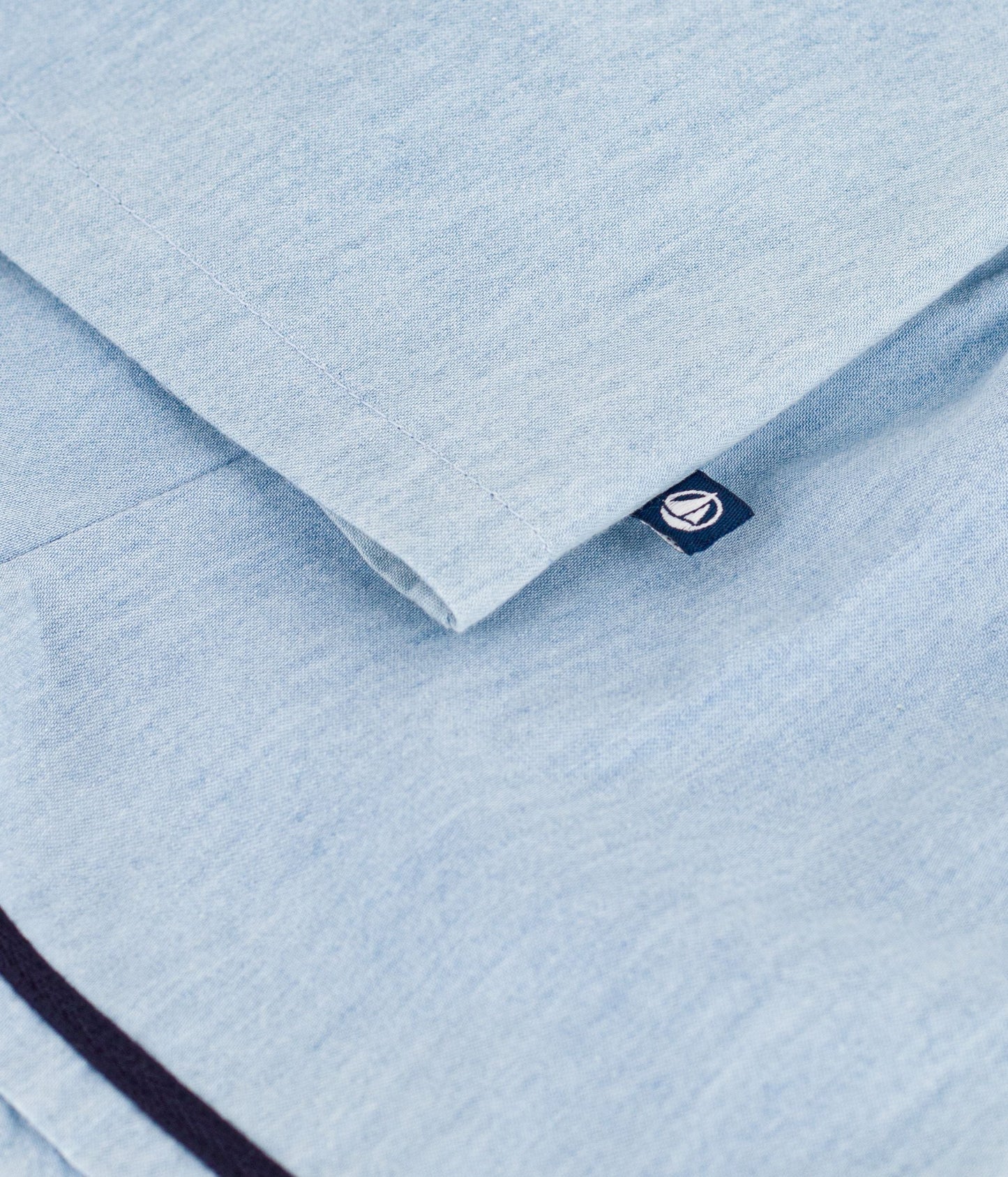 Ensemble bébé 2 pièces en chambray, tee-shirt col vareuse – Z1