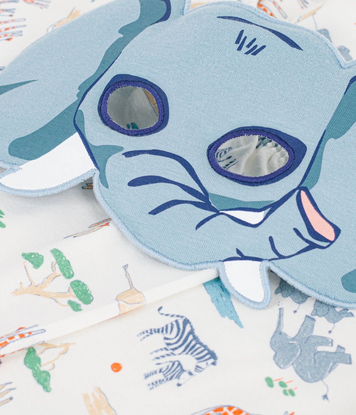 Pyjama short déguisement enfant en coton imprimé savane – Z1