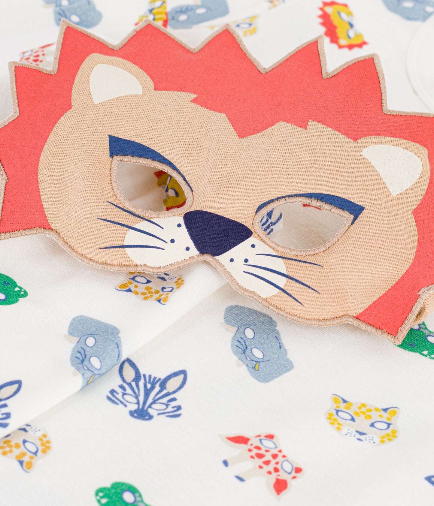 Pyjama short déguisement enfant en coton imprimé masques – Z1