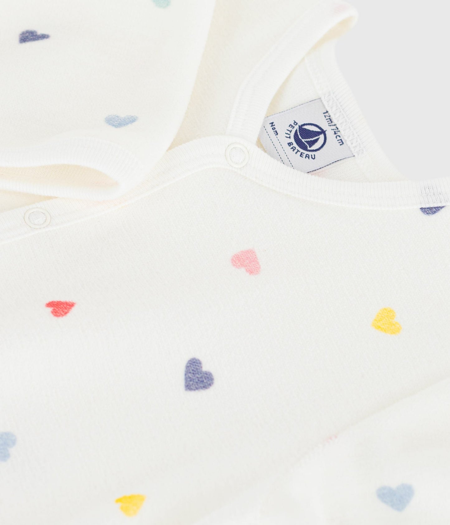 Pyjama bébé en velours imprimé cœurs – Z1