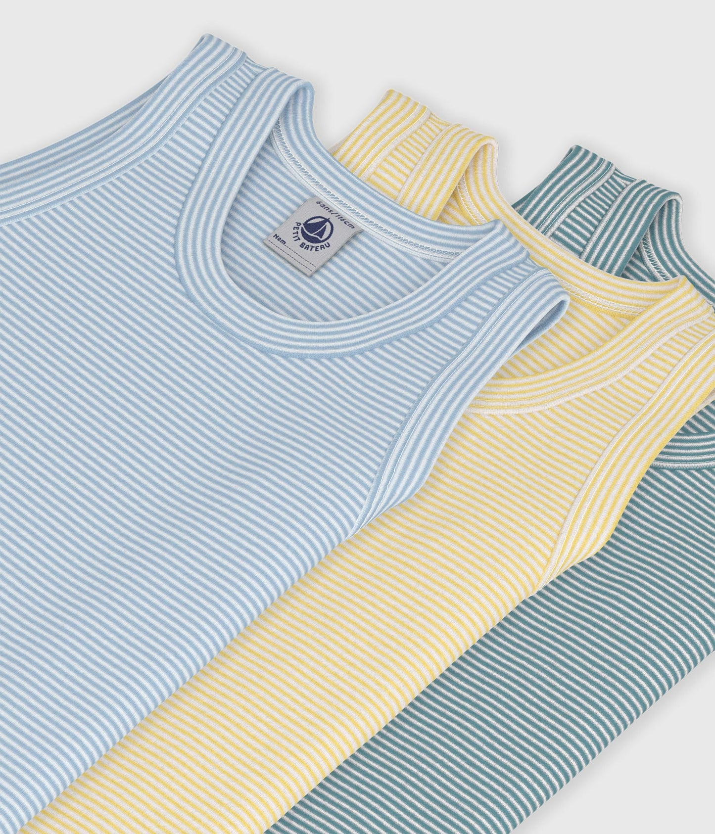 Lot de débardeurs enfant en coton à rayures – Z1