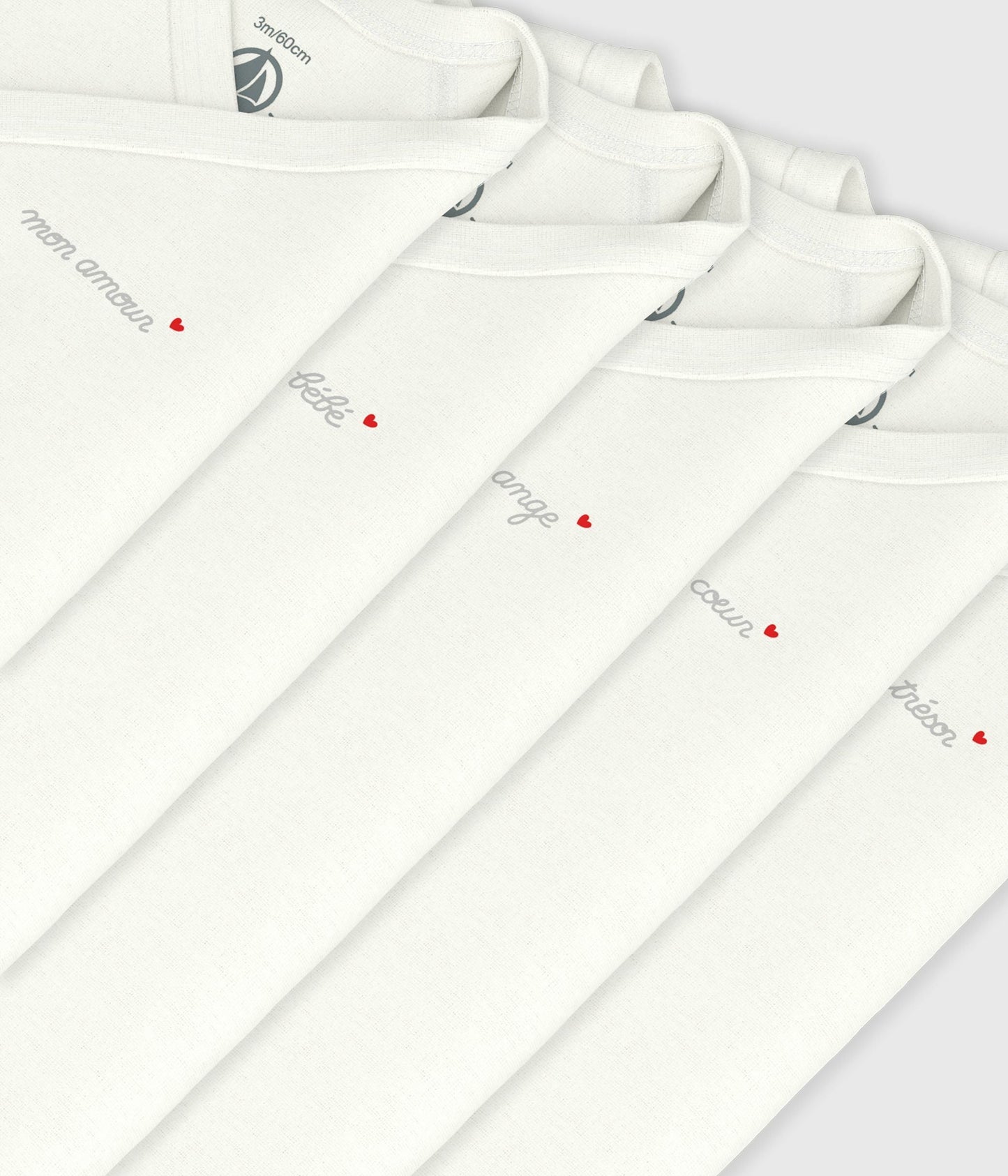 Lot de bodies croisés manches longues en coton uni bébé – Z1