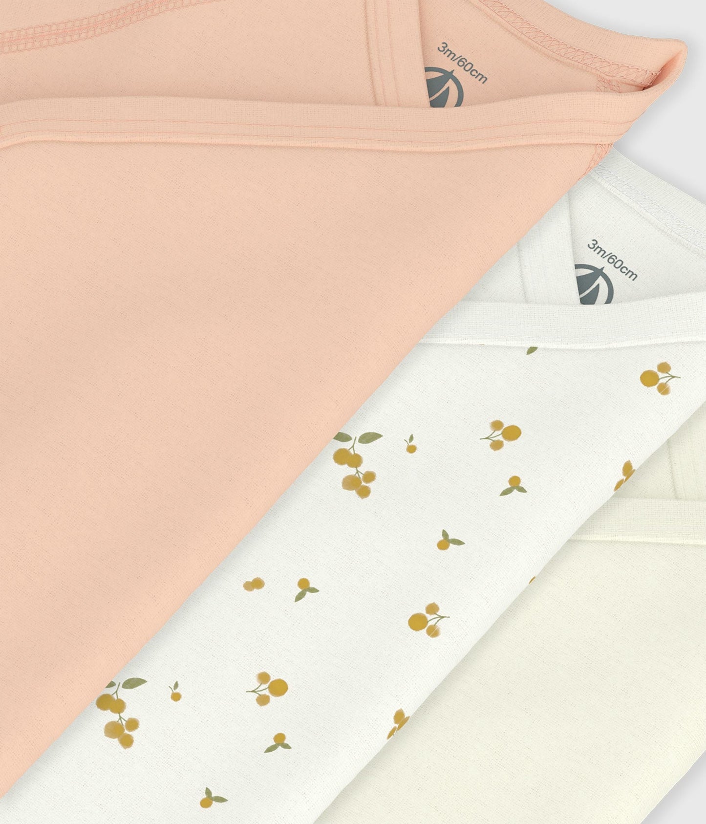 Lot de bodies croisés manches courtes en coton imprimé bébé – Z1