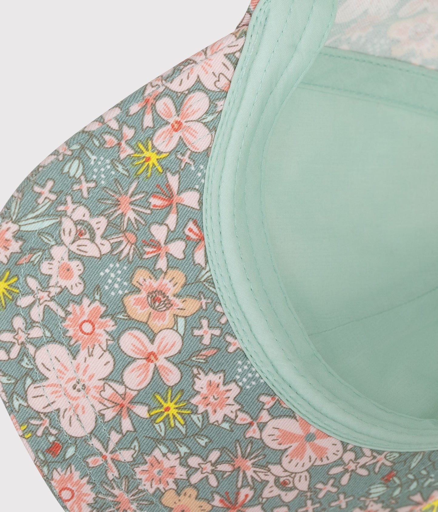 Casquette enfant en serge imprimé fleurs – Z2