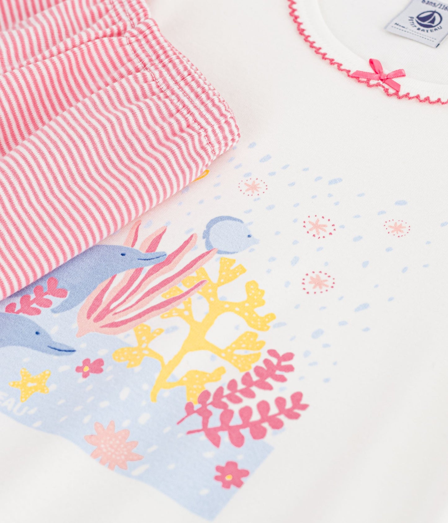 Pyjama short enfant en coton à motif océan
