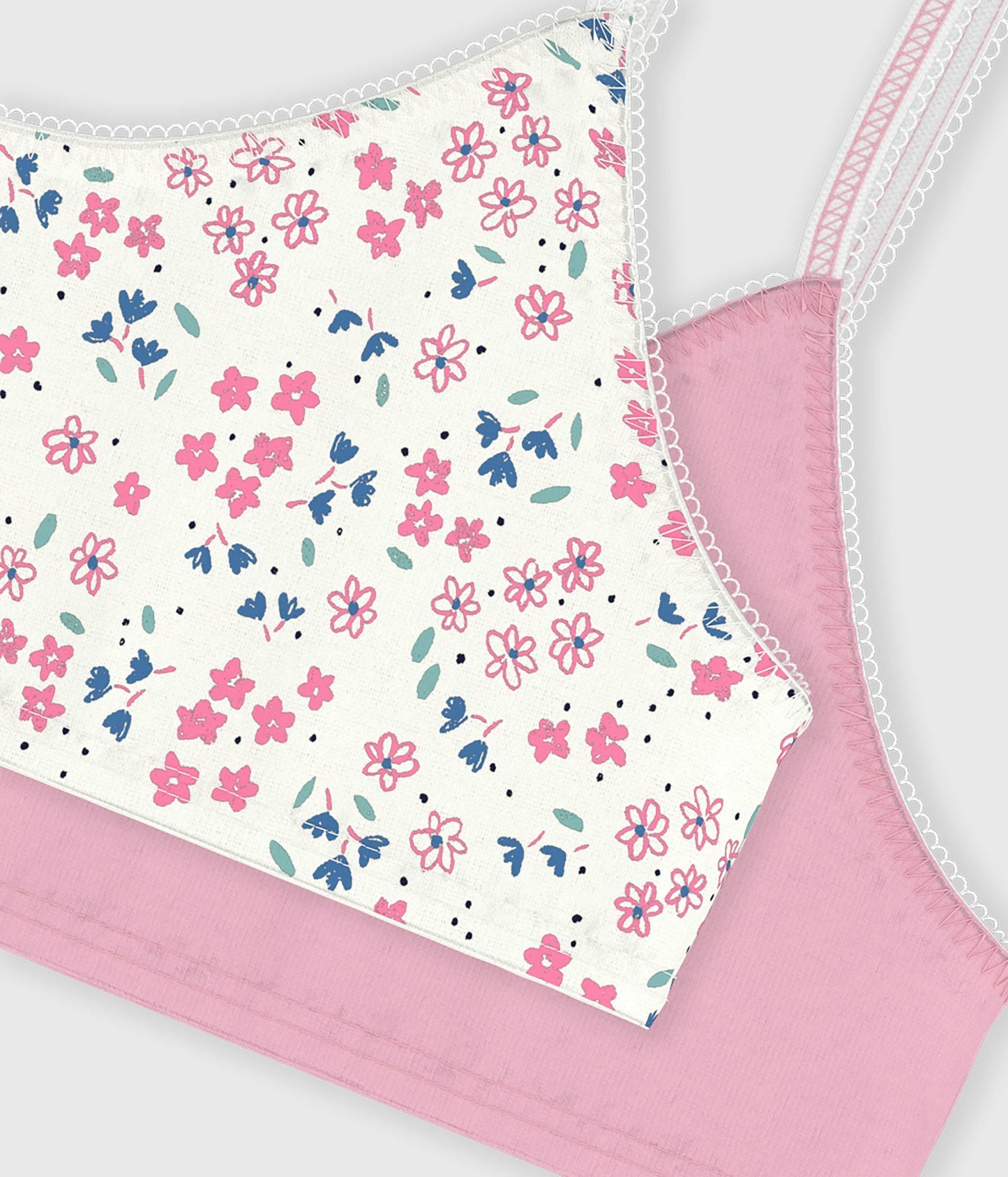 Lot de brassières enfant en coton imprimé fleuri – Z1
