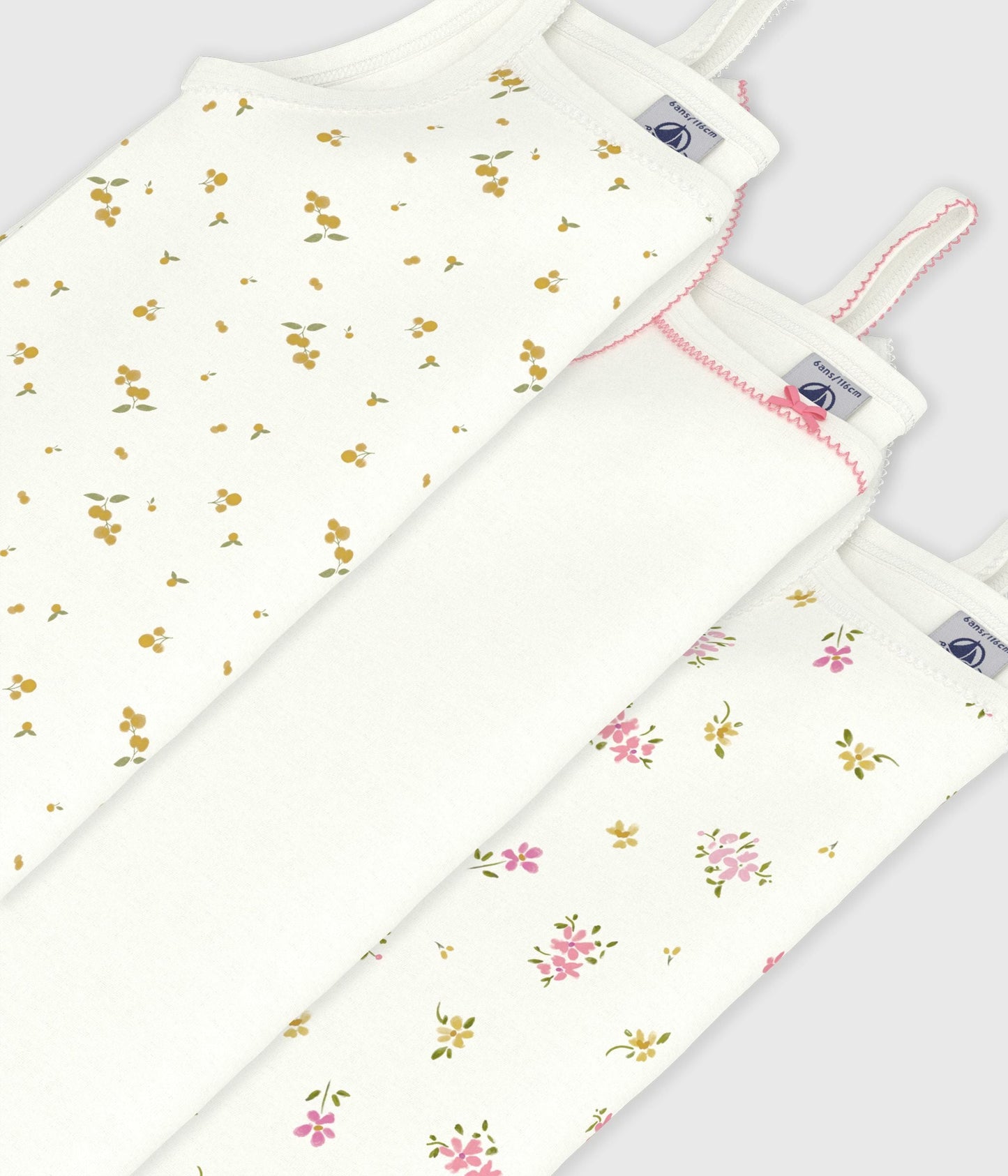 Lot de débardeurs enfant en coton imprimé fleuri – Z1