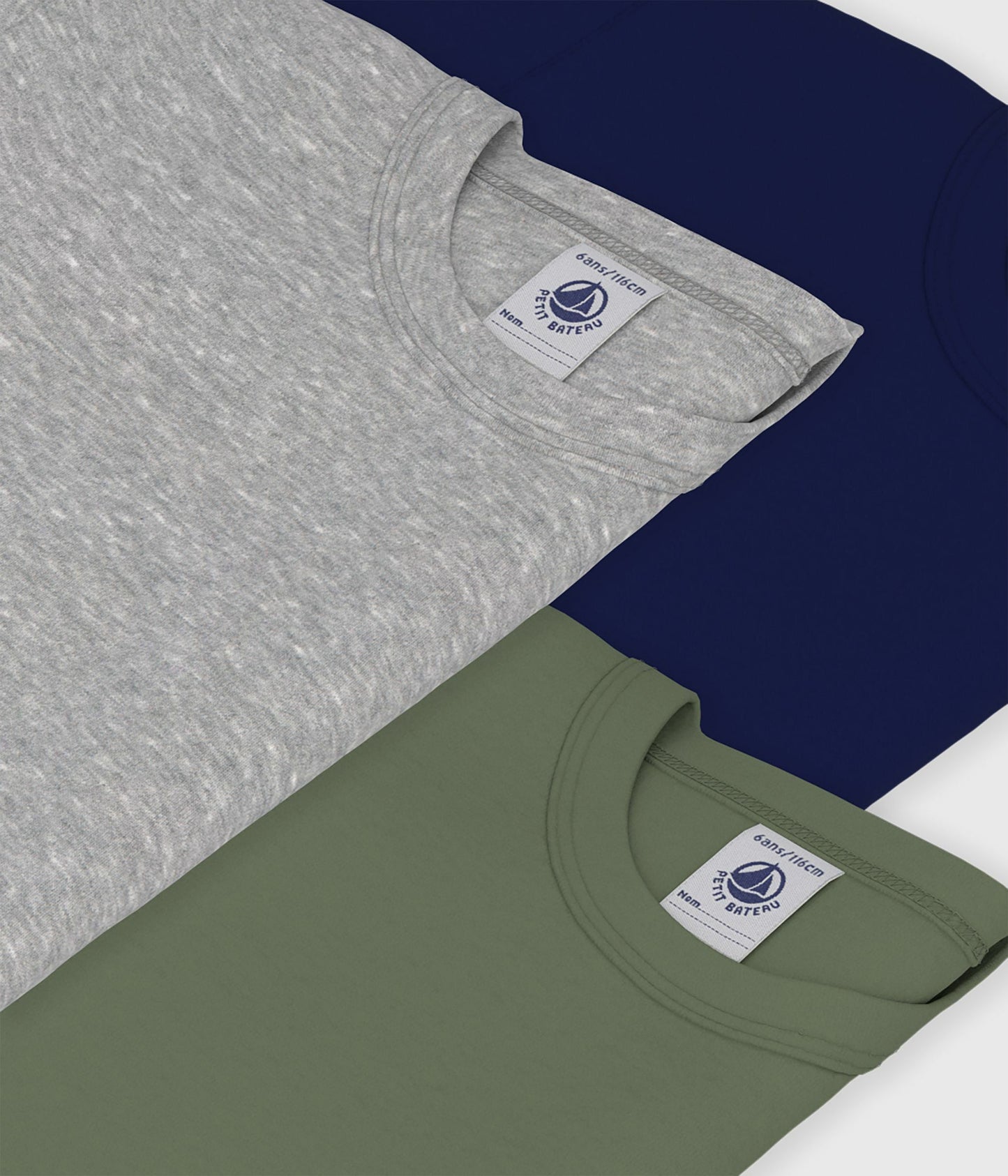 Lot de tee-shirts enfant en coton manches courtes uni – Z1