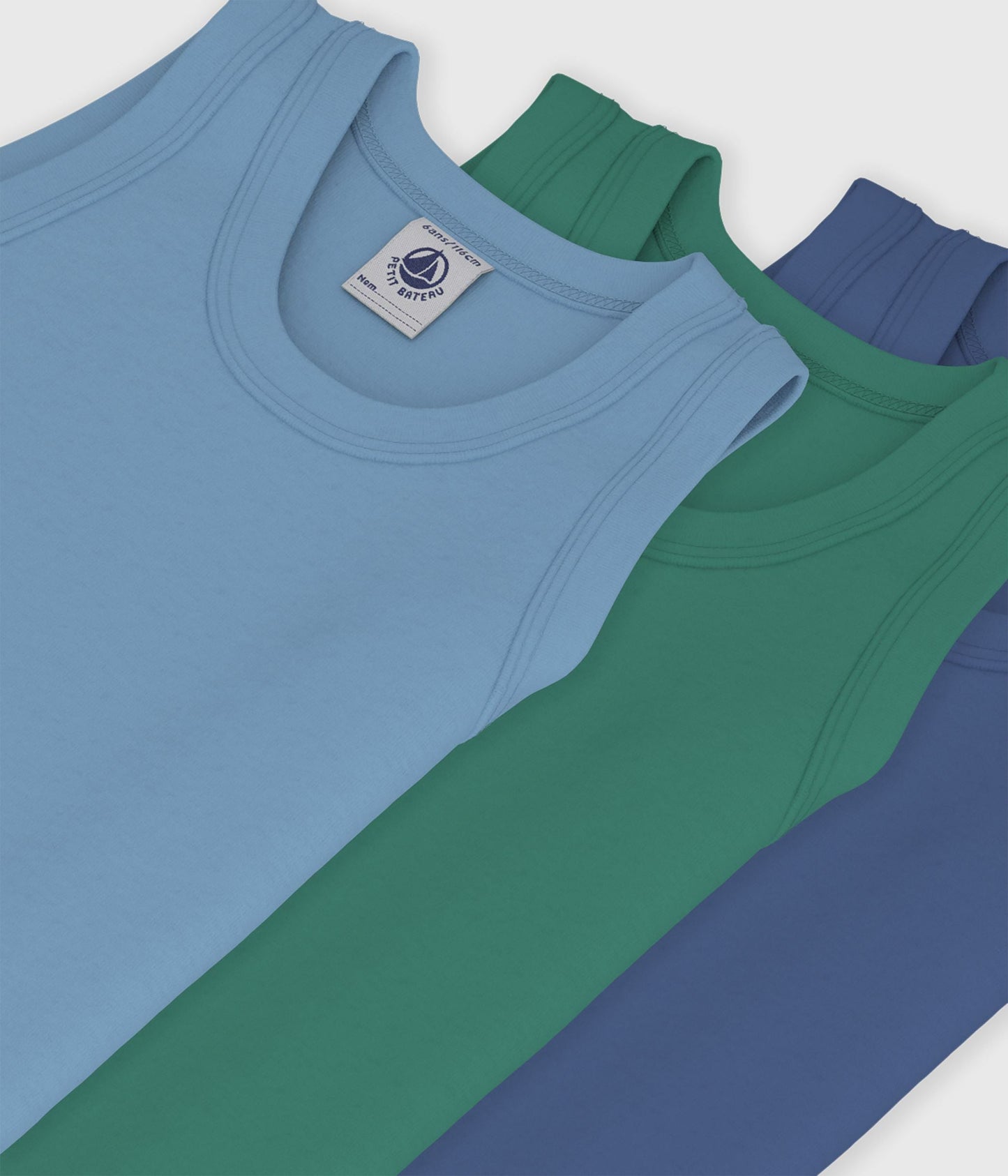 Lot de débardeurs enfant en coton uni – Z1