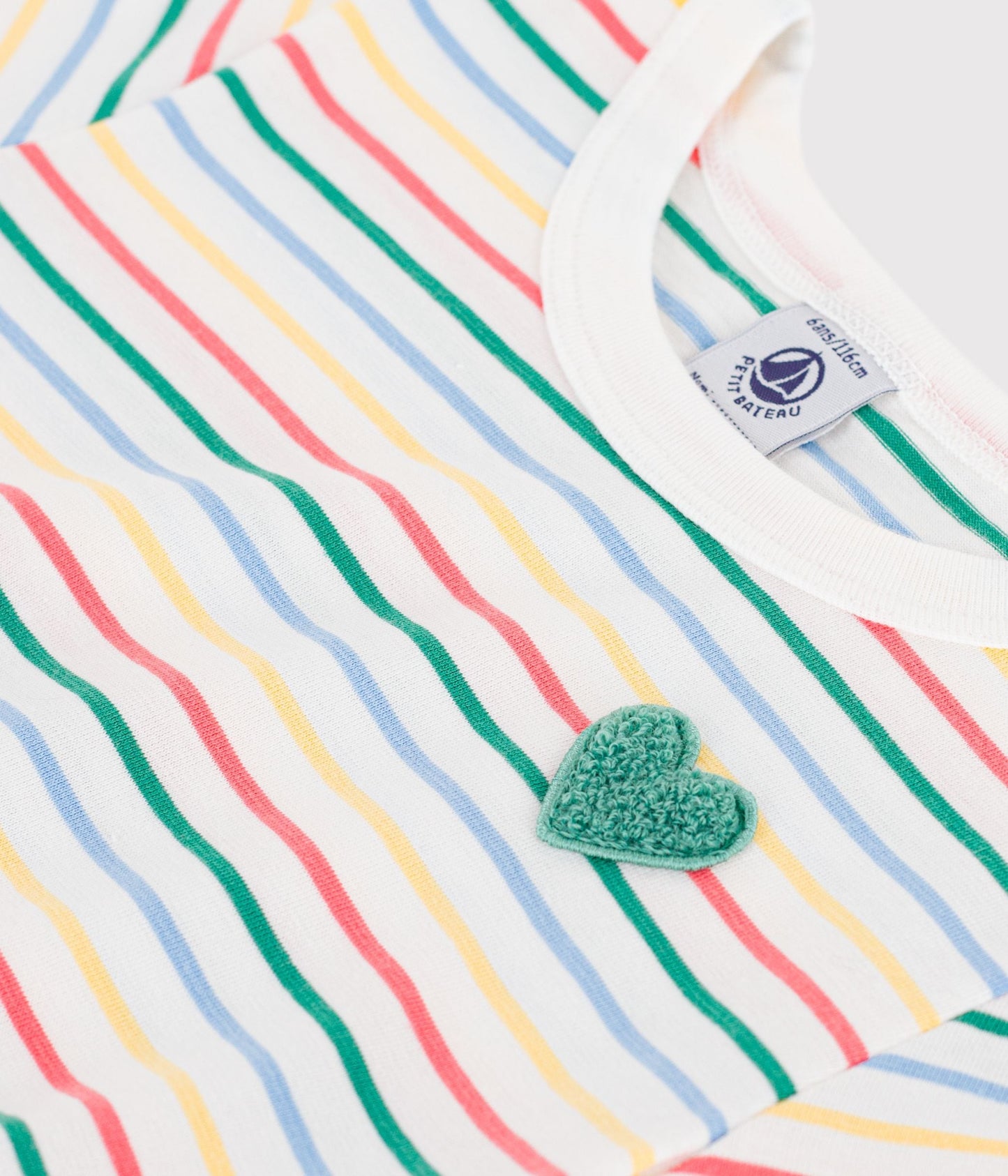 Robe enfant manches courtes en coton à rayures – Z1