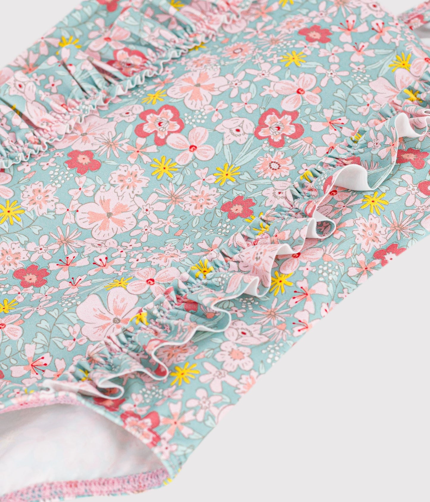 Maillot de bain bébé une pièce à volants, imprimé fleurs