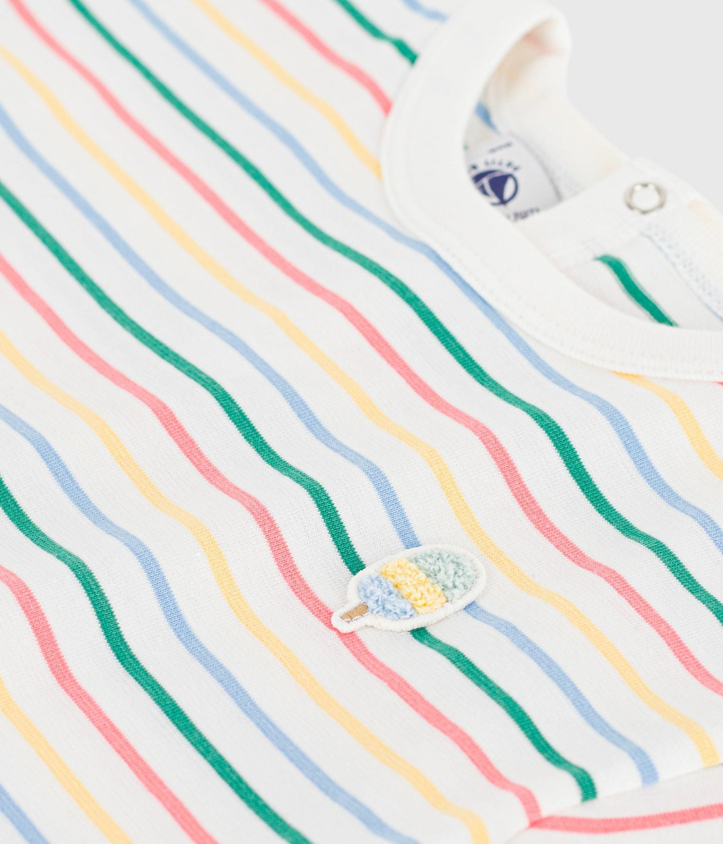 Tee-shirt bébé en coton manches courtes, rayé – Z1