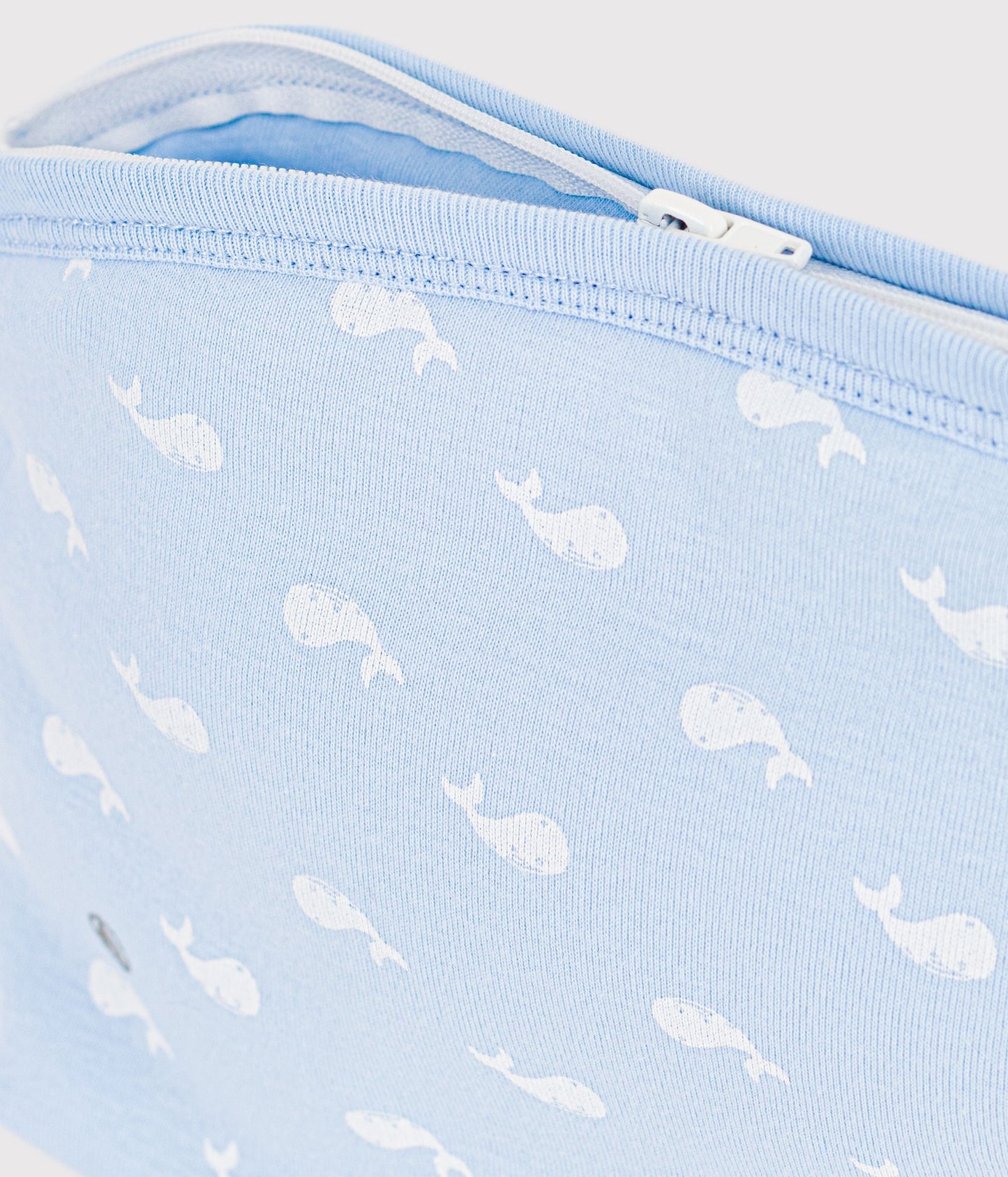 Pochette bébé en coton imprimé baleines – Z2