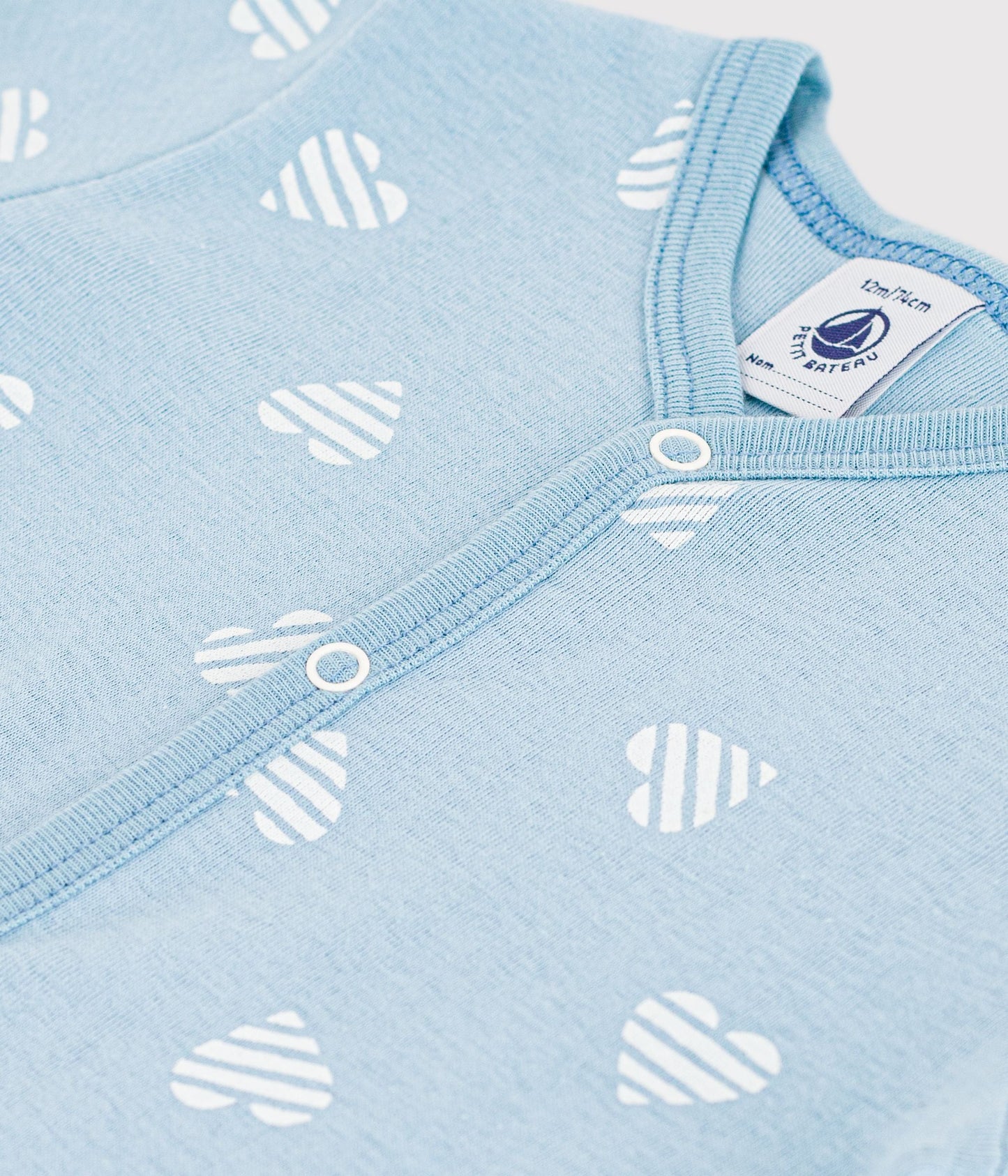 Combinaison courte bébé en coton imprimé cœurs – Z1