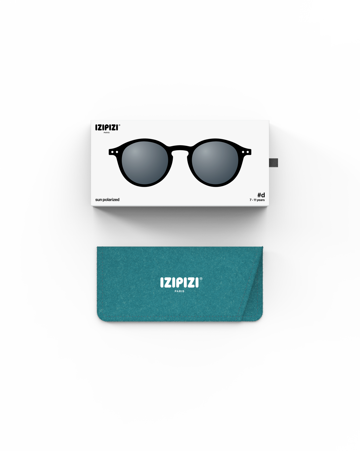 Lunettes solaires enfant Izipizi Black forme D Junior packaging