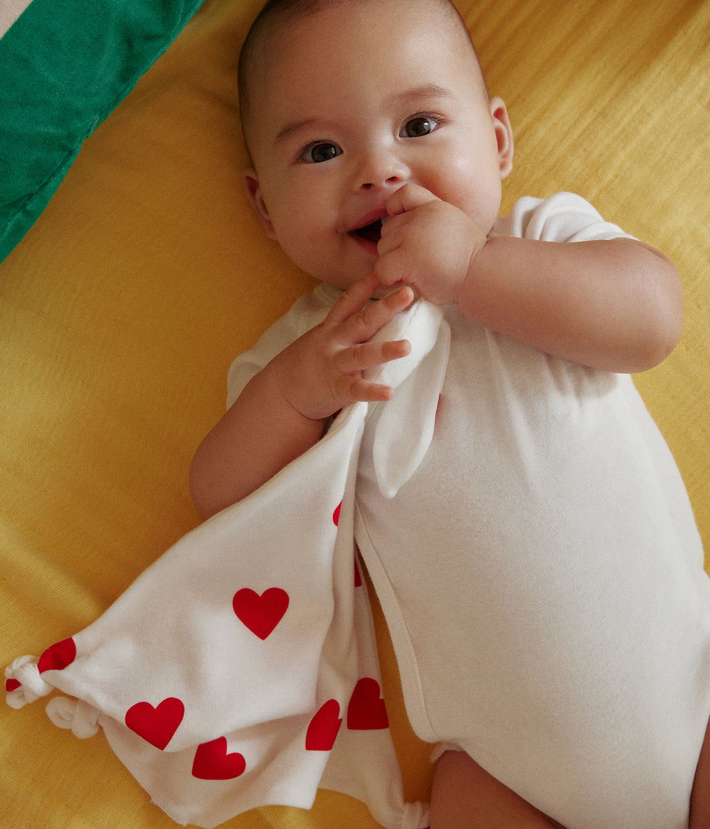Lot de 2 bodies croisés manches courtes en coton unis bébé