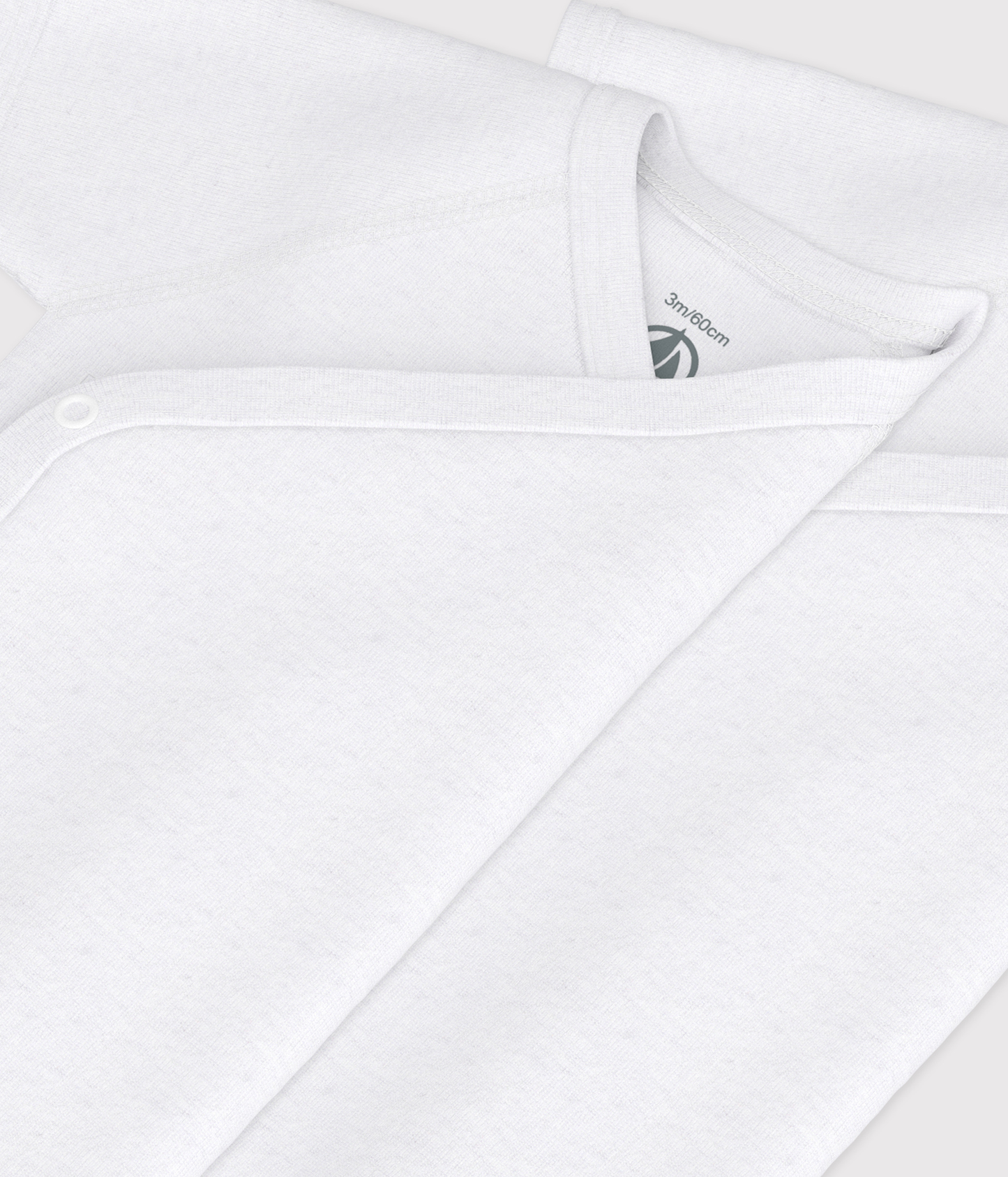 Lot de 2 bodies croisés manches courtes en coton unis bébé