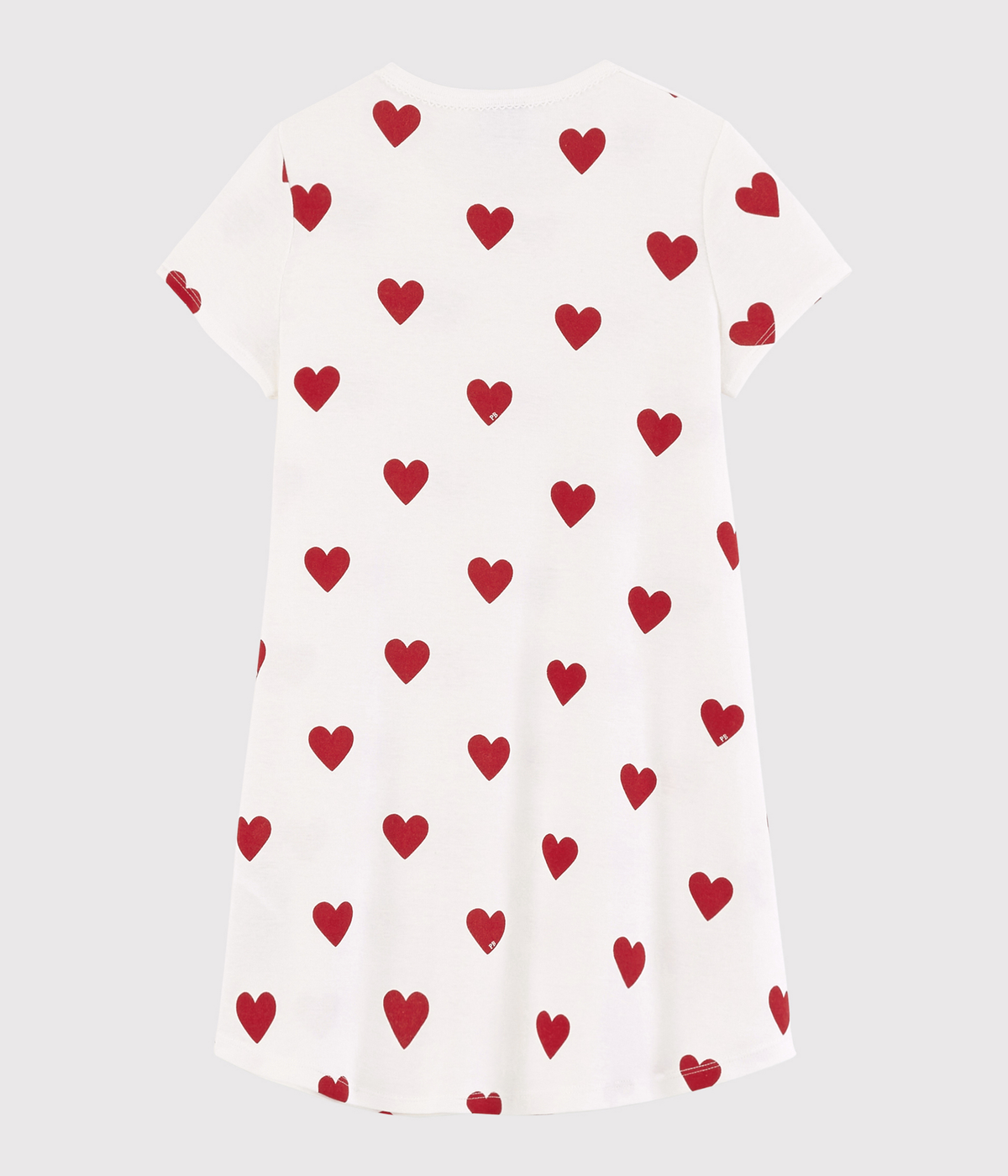 Chemise de nuit cœur petite fille en coton