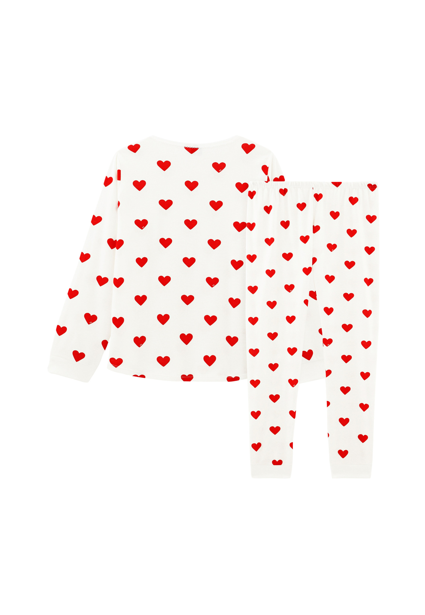Pyjama enfant imprimé cœurs en côte