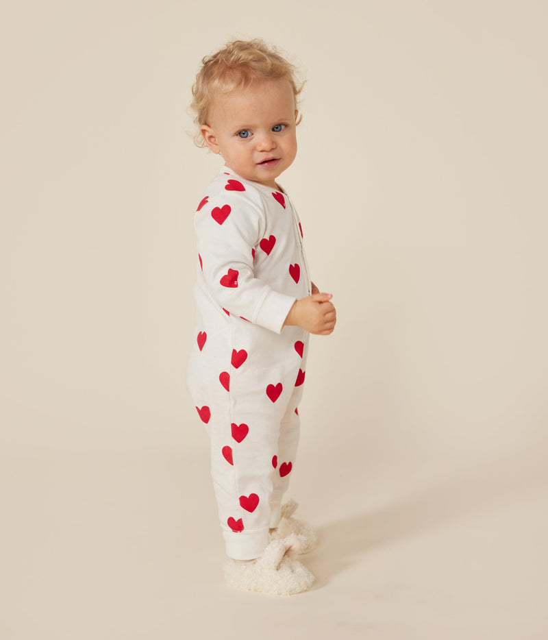 Dors-bien sans pieds cœur bébé en coton – J