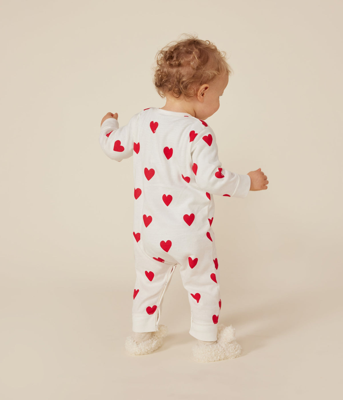 Dors-bien sans pieds cœur bébé en coton – J