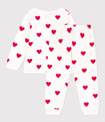 Pyjama cœur en molleton enfant – D